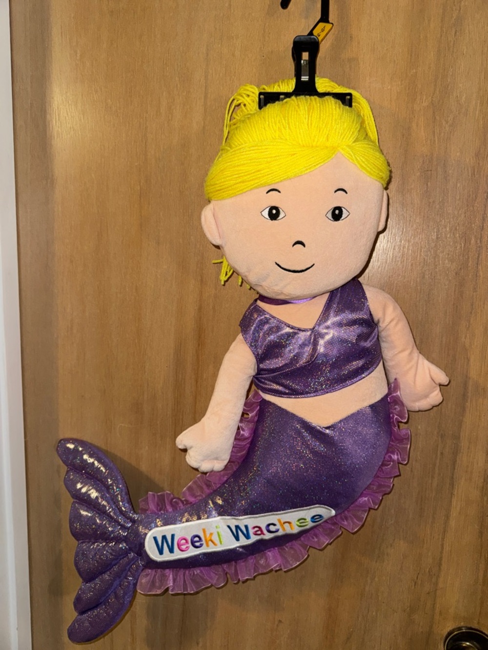 Weeki Wachee Florida LARGE Purple Mermaid Plush Doll Souvenir
